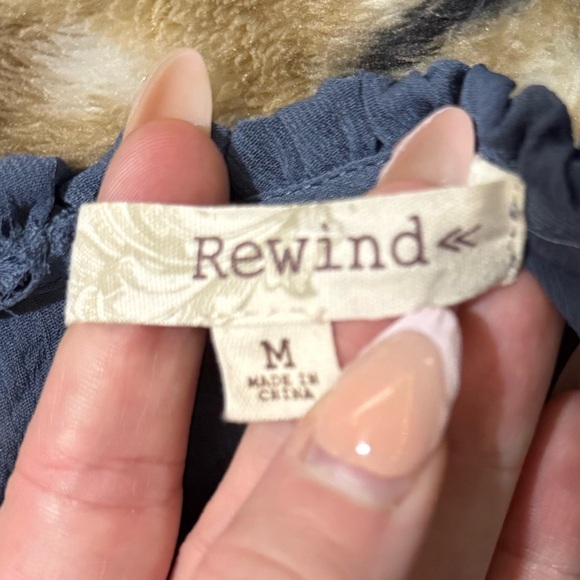 Rewind Blue Ruffled Garment - Picture 3 of 3